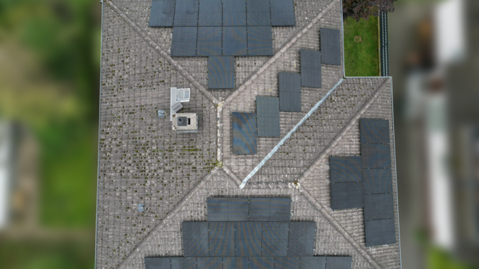 Pfannendach mit Modulen 