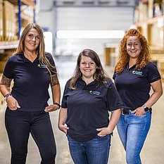 Team Auftragsabwicklung v.l. Tanja Schmidt, Nadine Leithold, Ann-Christin Müller 