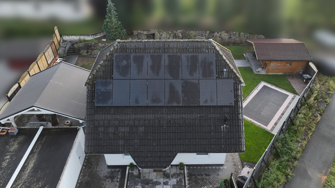 Pfannendach mit Modulen 