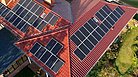 Solaranlage auf dem Dach des Sport- und Freizeitparks Limburg