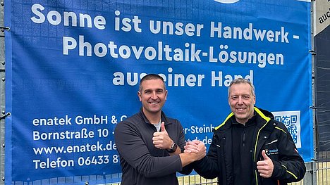 Christian Staat und Eric Schwenk - Handschlag Sponsoring