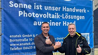 Christian Staat und Eric Schwenk - Handschlag Sponsoring