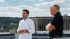 Sebastian Hugl & Reinhard Horn stellen PV-Projekt in Bonn vor